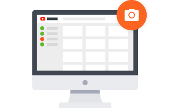 Illustration of the various features in the DeskTime app