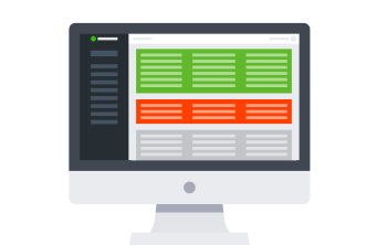 Illustration of the dashboard in the DeskTime app