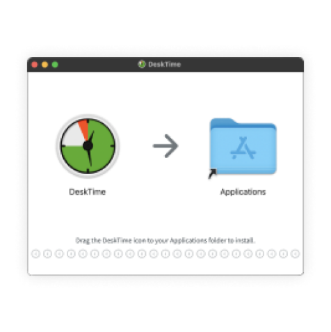 Arrastre DeskTime a su carpeta de aplicaciones