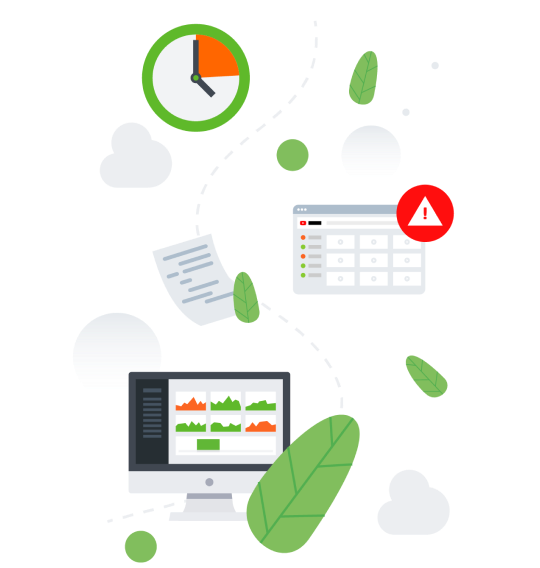 An illustration of DeskTime’s features